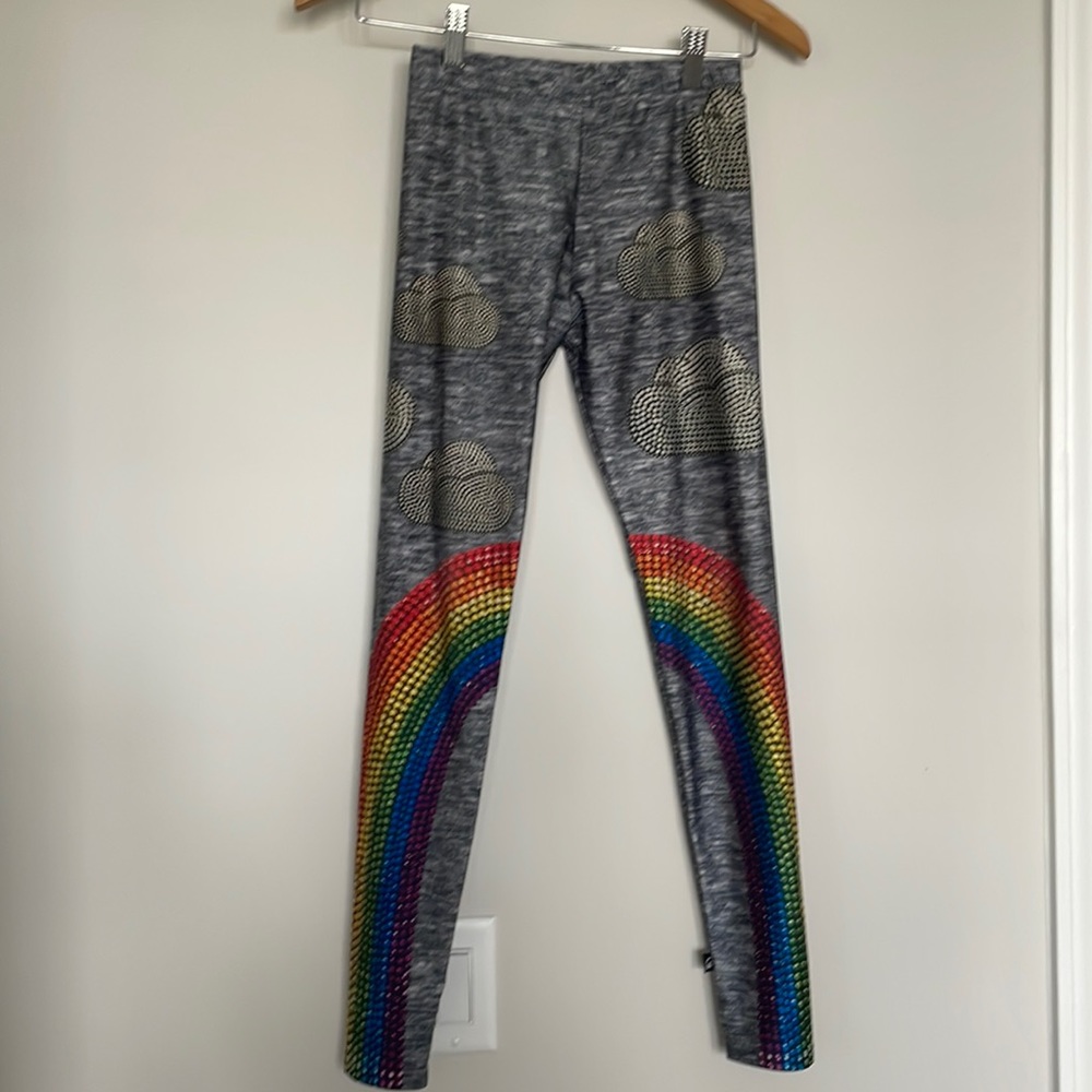 Terez rainbow clouds leggings sz XL EUC
